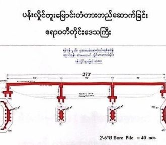 ပန်းလှိုင်မြောင်းတံတားတည်ဆောက်ခြင်း